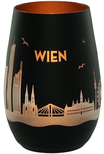 Goodtimes Windlicht Wien Skyline (Schwarz & Bronze)
