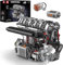 Mould King Technic L4 Engine Building Blocks Sets, MOC Inline-Four Engine Scale Model Kit with Battery and Motor, Collectible Set for Adults, Construction Toys for Kids Children Boys Girl(1787 PCS