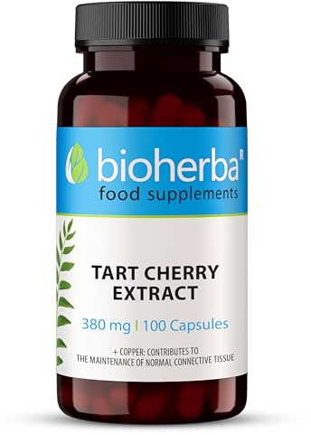 Montmorency Tart Cherry Extract 380 mg – 100 Capsules | Natural Supplement for Recovery and Active Lifestyle Support