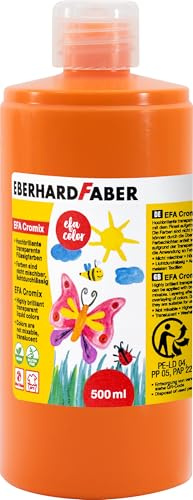 Eberhard Faber - Transparentmalfarbe EFA Cromix orange, 500 ml | Nicht mischbare Bastelfarbe für Kindergarten, Schule und Zuhause
