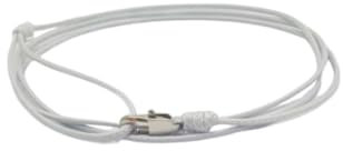 TRIPLE K&S Dünnes Wickel-Armband Herren & Damen mit Karabiner-Haken Verschluss Handmade - Maritimer Surfer Schmuck - Minimalistisches Stoff-Armband - 100% Wasserfest & verstellbar (White)