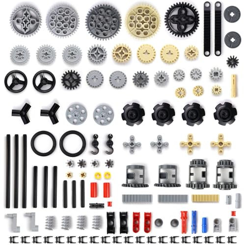 Technic Pièces pour Lego 116 Pièces Boîte de Vitesses Pièces d'engrenage et d’essieux DIY Technic Véhicule Pièces Compatible avec Les Marques Grand Public sur Le Marché