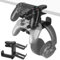 GEEKRIA 3-in-1 PC Gaming Headset&Controller Holder, Under-Desk Headphone Stand Mount Holder with 360° Rotation Adjustable, Compatible with Bose, Sony, AKG, JBL, Sennheiser, B&O (Black)