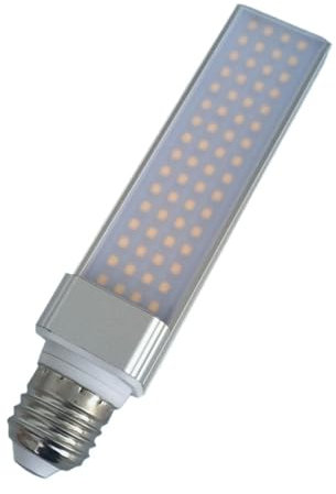Horisontellt ljus 13W 64st 2835 G24 G23 E27 LED LED-lampa med lock Stora ytor(Natural White)