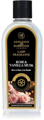 ASHLEIGH & BURWOOD Rose & Vanilla Musk Lamp Fragrance | 500ml | Luxury Home Scent | Scented Room Fragrance | Made in the UK