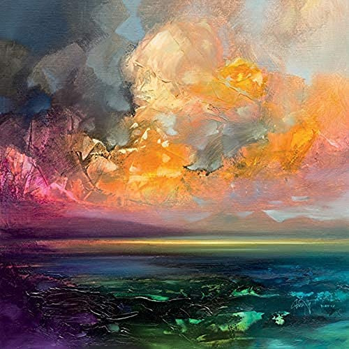 Art Group WDC98245 The Scott Naismith (Isle of Jura Emerges) - Lienzo Decorativo (85 x 85 cm, Madera, Multicolor, 85 x 85 x 1,3 cm)