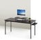 Zinus Tresa Desk 140x60x74 cm - Black Metal Desk with Storage and Monitor stand - Computer Desk - Espresso Brown
