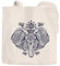 Baumwolltasche Elefant Zentangle Mandala Jutebeutel Tragetasche Einkaufstasche Autiga® natur 2 lange Henkel