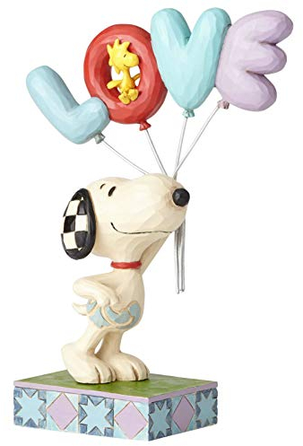 Enesco Jim Shore Peanuts Snoopy with Love Ballon-Figur, 19,1 cm, Mehrfarbig