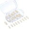 120 Pièces Conseils Faux Ongles en Acrylique Cercueil Ongles Pleine Couverture Ballerines en Forme de Clous 10 Tailles Femmes Faux Ongles Artificiel dans la Boîte Claire (Couleur naturelle)
