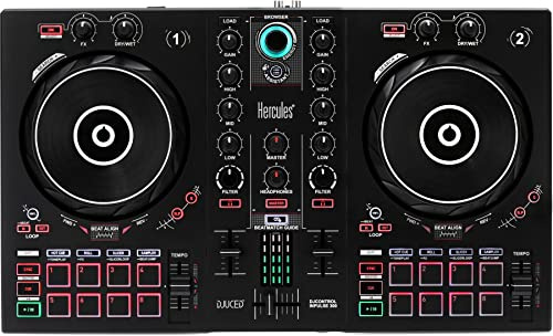 Hercules DJControl Inpulse 300 Controller DJ scratcher Black Digital Vinyl System (DVS)