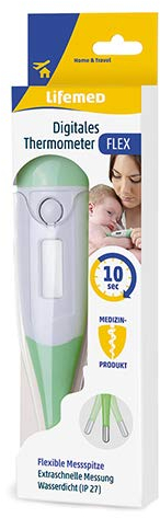 Lifemed - Digitales Fieberthermometer FLEX - für eine schnelle und genaue Messung, 2er Pack (2 x 1 Stück)