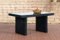 CLP Polyrattan Garten Esstisch FISOLO ca. 79 x 138 cm I Höhe: 67 cm I Glasplatte 5 mm Sicherheitsglas I 5mm Rattandicke, Farbe:schwarz