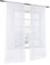 Laneetal Transparente Gardine mit Kräuselband 2 Stücke Fensterschal aus Voile in Weiß 140x225 cm Fenstervorhang für Schlafzimmer Kinderzimmer Küche Vorhang Dekoschal