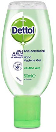 Dettol Anti-Bacterial Hand Sanitiser Gel, 50ml