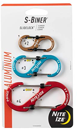 Nite IZE LSBA234-A2-R6 Doppelkarabiner für Schlüssel/Reisen, Sortiert