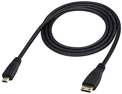 zdyCGTime Micro HDMI Konverter für Mini HDMI Männlich, Hochgeschwindigkeits Micro HDMI Kabel 4k,kompatibel mit Digitalkameras,Tablets,Monitoren und Anderen Geräten.(1m)
