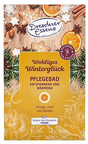 Dresdner Essenz Badesalz - Pflegebad mit wohlig würzigem Duft (Orangen-Zimt-Nelke-Vanille) - für trockene Haut