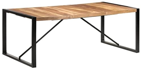 vidaXL Esstisch Industrie-Stil Küchentisch Esszimmertisch Speisetisch Massivholztisch Holztisch Tisch 200x100x75cm Massivholz Stahl