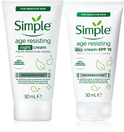 Simple Age Resisting Tagescreme LSF15 50 ml und Nachtcreme 50 ml (Bündelset)