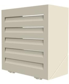 Cache tuyau d'Arrosage en Aluminium thermolaqué pour dévidoir mural - Taille 2 - Crème Taille 2