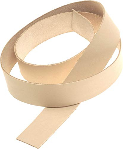 Klassen Leder AIX Lederriemen Blankleder 1,5 mm Dick Vegetabil Vollrindleder Natur Gürtel GB80 (30 mm, 50 cm)