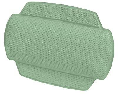 Spirella Badewannenkissen Alaska Basil Grün mit 8 Saugnäpfen antibakteriell, rutschhemmend 23 x 32 cm waschbar, Made in Germany