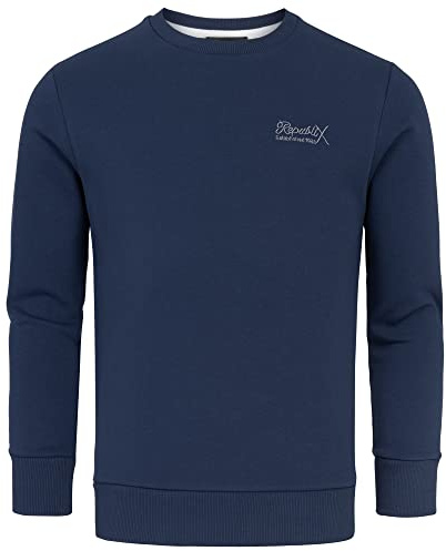 REPUBLIX Herren Basic College Sweatshirt Pullover Sweatjacke Hoodie R-0060