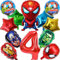 Luftballons Geburtstag 4 Jahre, 12 Stück Geburtstag Ballons Dekoration, Luftballons 4. Geburtstag, Folienballons für Kinder Geburtstag Party Dekoration