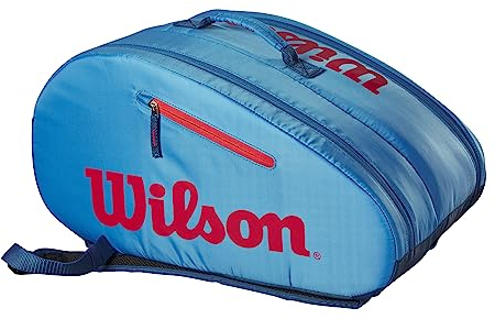Wilson Padel-Tasche für Kinder und Jugendliche, Junior Padel Bag, Für bis zu 3 Schläger, Blau/Rot (Infrarot)