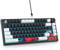 SOLIDEE Verkabelte Mechanische Gaming Tastatur,hot-swap-fähige mechanische Tastatur Gasket Struktur,RGB Hintergrundbeleuchtung,QWERTY 82 Tasten TKL Gaming Tastatur mit Drehknopf(82 White_Black)