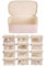 Vlando Travel Jewellery Organiser,PU Leather Jewellery Box with 12 Velvet Jewellery Pouch, Jewellery Case for Necklace,Ring, Gifts for Women, Pink-L
