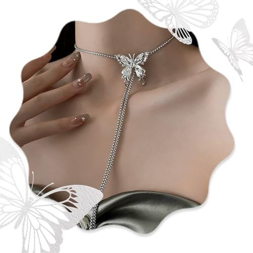 Schmetterling Anhänger Halskette Choker Kristall Choker Geschichtet Spitze, Insekt Kette Schmuck Für Frauen Und Mädchen