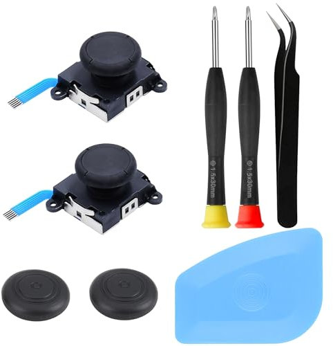 OnlyTech - Set des 2 joysticks Gauche/Droit de Remplacement pour Nintendo Switch/Switch Lite/Switch OLED avec kit Outils et Capuchons