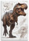 Tier-Poster, wilder Tyrannosaurus, Rex, ausgestorbene Tiere, dekoratives Gemälde, Leinwand-Kunstbild, 30 x 45 cm