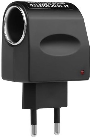 CERRXIAN AC-zu-DC-Konverter,Europäischer Stecker-auf-Auto-Zigarettenanzünder-Adapter 230 V auf 12 V und 500 mA, max. 6 Watt, Auto-Netzteil, Mini-Spannungswandler, EU-Stecker