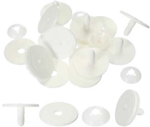 PATIKIL 55mm Puppen-Gelenke, 20er Set Kunststoff-Abnehmbare Tier-Gelenkverbinder Engage Bolt für Bärenweiche Glieder Herstellung Kopfgelenke DIY Handwerk Zubehör, Weiß