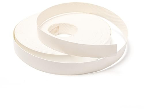 Sxutop 1 Rouleau Bande de Chant Mélamine Blanc 20mm x 25m Bande de Chant en Placage Préencollée Bordures de Mélamine Autocollante Bande de Bord de Meuble pour Réparation d'armoires et Meubles