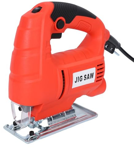 RRXIMHTT Scie Sauteuse à fil 710 W, 3000 RPM/Min, 6 Vitesses réglables, Angle d'inclinaison 45°, 10 Lames de Scie, pour la Coupe du Bois, du Métal et du Plastique Electrique à Fil UE