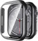 Generisch Case with Glass for Apple Watch 10 46mm, Full Coverage Protection, Ultra Slim, 9H, Drop and Crash Resistant,Prevents Scratches, 2 Pack, Black