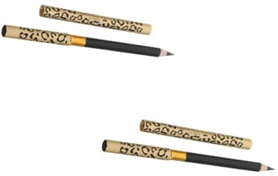 IWOWHERO 4 Stück Augenbrauenstift mit Doppelkopf Gesichts- Highlighter-Eyeliner-Stift Make-up Augenbrauen Penci eyebrow pen pro augenbrauenstift mit bürste Augenbrauenstifte Bambus Black