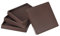 M METERXITY 4-Pack Furniture Coasters Cups, 4 Square Rubber Anti Slide Floor Protector Pads for Sofa Chair/Piano Stopper, Furniture Caster Leg Non Slip Feet Cups [Brown]