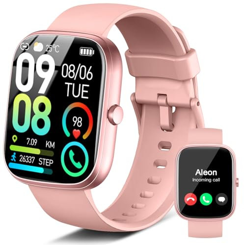 Montre Connectée Femme Homme avec Appel Bluetooth, 1.91'' Smartwatch avec 110+ Sportifs Podometre/Cardiofrequencemetre/Sommeil Smart Watch, IP68 Montre Sport avec Fonction Féminine pour Android iOS