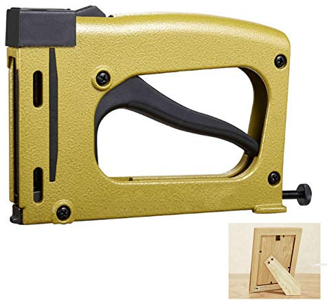 Agrafeuse manuelle Brad cloueuse à ongles avec 1000 agrafes robustes pour cadre photo et art (200 x 125 x 30 mm)