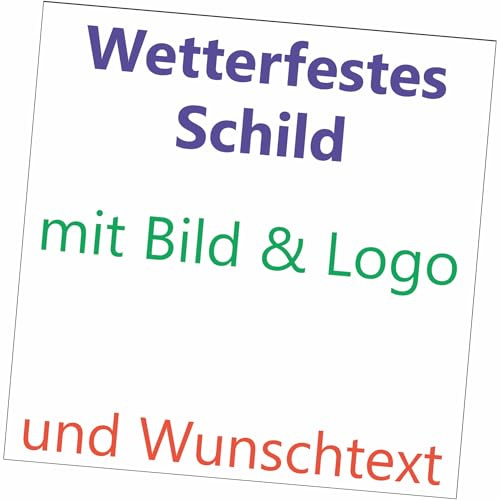 Kiwistar UG - Schilder selbst gestalten - Schild personalisiert 3mm - Firmenschild - 150x150 mm bedruckt - personalisierte Geschenke - Dekoration Wohnung, Werkstatt, Büro - Firmenlogo - Funschild
