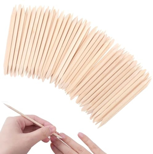 200 PCS Orange Sticks for Nails – Dual-Ended Wooden Cuticle Sticks for Manicure, Pedicure, Nail Art & Cleaning – Natural Wood Pointed & Flat Tips for Salon or DIY Nail Care Kits.