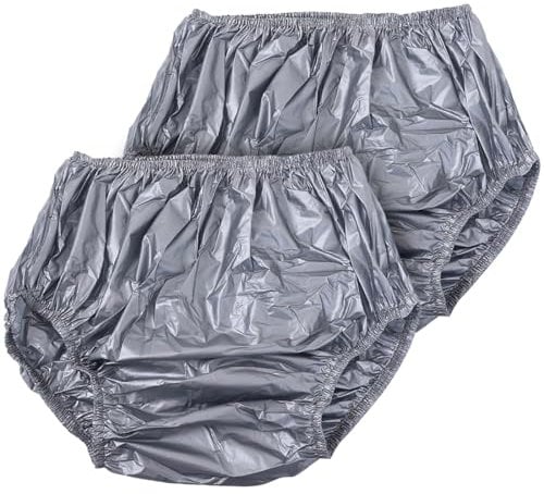 XUZOPIM Auslaufsichere Unterwäsche Für Erwachsene, Inkontinenz-Slip Für Waschbar, Wiederverwendbar, Zur Fixierung Von Einwegvorlagen, Inkontinenz Pants Kunststoffhose Unisex, 2 Stück(M)