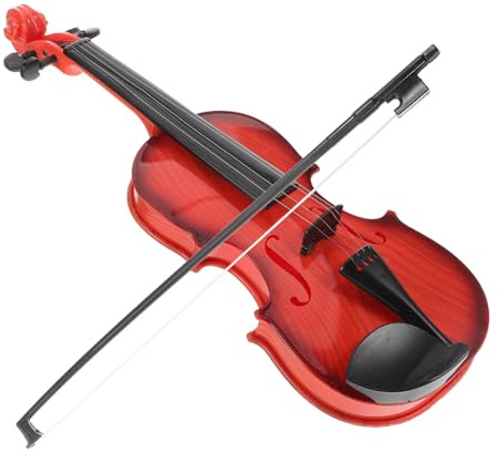 Violon Jouet pour Garçon et Filles, Instrument Musical Réaliste, Marron | Fonctionne à Piles, Son Réaliste et Varié, Plastique Léger, Lot 3 Pièces pour Performances