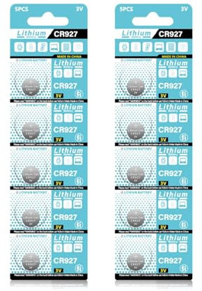 Qsvbeeqj 2 Sheet CR927 Button Batteries 3V For Household Gadgets Like Alarms Pedometers And LED Light Stable Power Supply Calculator Coin Cell