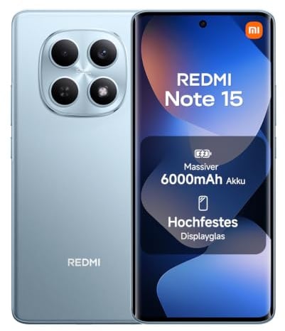 XIAOMI REDMI Note 15, Smartphone 8+256GB, Blu Ghiacciaio,6000mAh
